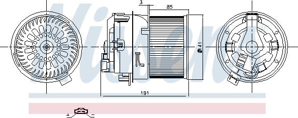 Nissens 87258 - Вентилятор салона autosila-amz.com