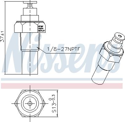 Nissens 207002 - Датчик температуры OPEL ASTRA (1998) 1.6 autosila-amz.com