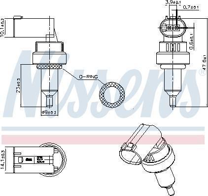 Nissens 207100 - Датчик, температура охлаждающей жидкости autosila-amz.com