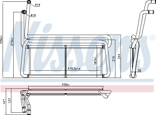 Nissens 75007 - радиатор отопителя! пластик/алюминий\SCANIA G-SERIES (04-) autosila-amz.com