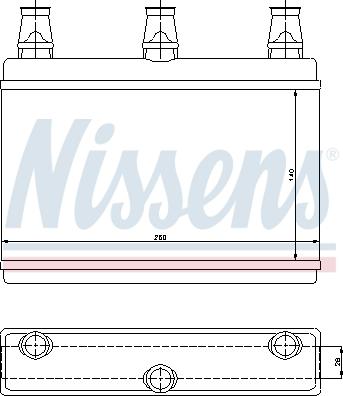 Nissens 70522 - Радиатор отопителя BMW: 5 (E60) 3.0/520D/520I/523I/525D/525D XDRIVE/525I/525I XDRIVE/525XI/530D/530D autosila-amz.com