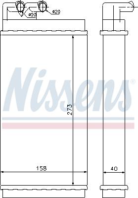 Nissens 70230 - Радиатор отопителя AUDI 100 (43, C2) 1.61.92.02.1 76-82 , 100 (44, 44Q, C3) 1.8 autosila-amz.com