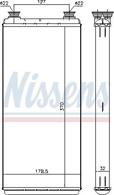 Nissens 71891 - Радиатор отопителя MAN TG-A (02-) autosila-amz.com