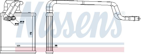 Nissens 71772 - Радиатор отопителя FORD FIESTA VI (CB1) (08-) 1.6 TDCi autosila-amz.com