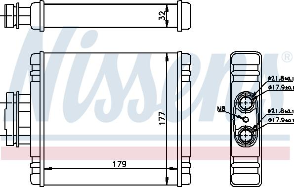 Nissens 73654 - Радиатор отопителя NISSENS 73654 autosila-amz.com