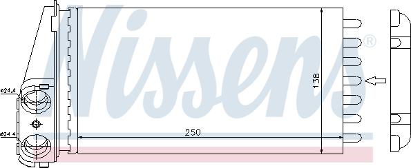 Nissens 72945 - Теплообменник, отопление салона autosila-amz.com