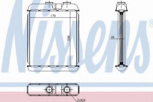 Nissens 72670 - Теплообменник, отопление салона autosila-amz.com