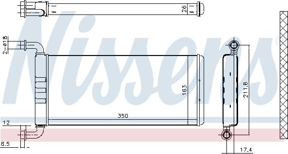 Nissens 72041 - Радиатор отопителя MERCEDES SPRINTER  06- autosila-amz.com