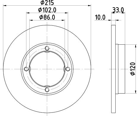 Nisshinbo ND9008 - Тормозной диск autosila-amz.com