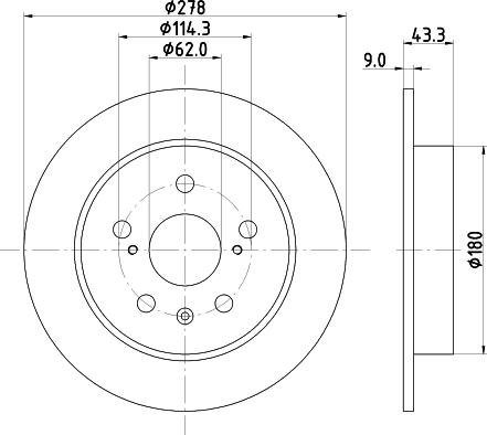 Nisshinbo ND9019K - Тормозной диск autosila-amz.com