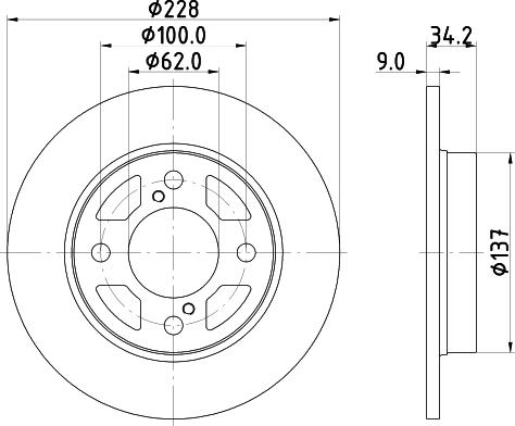 Nisshinbo ND9021 - Тормозной диск autosila-amz.com