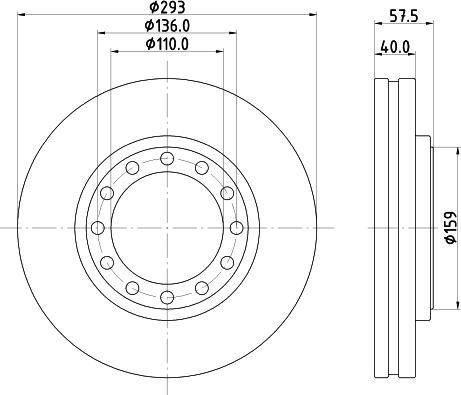 Nisshinbo ND4009K - Тормозной диск autosila-amz.com