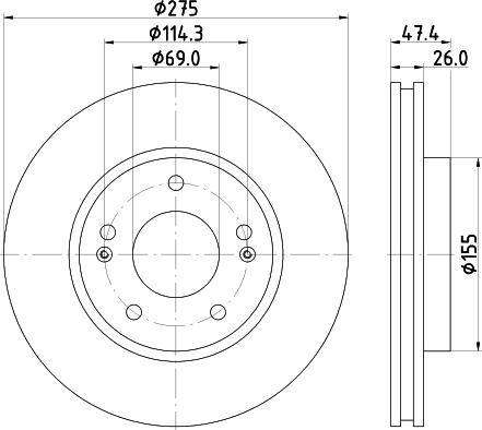 Nisshinbo ND6027K - Тормозной диск autosila-amz.com