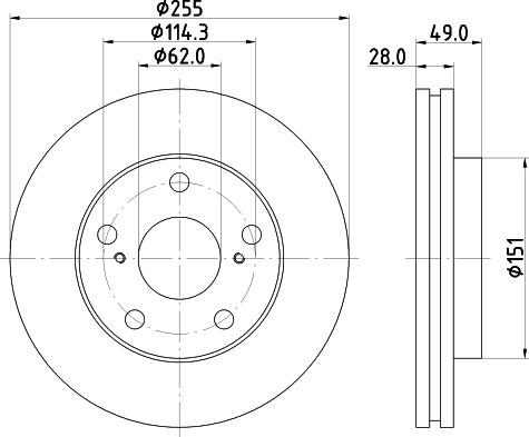 Nisshinbo ND1040K - Тормозной диск autosila-amz.com