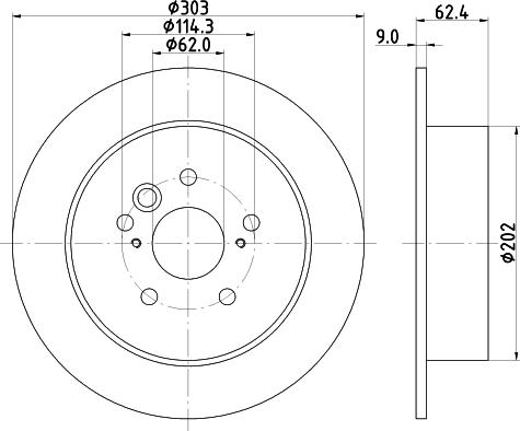 Nisshinbo ND1004K - Тормозной диск autosila-amz.com