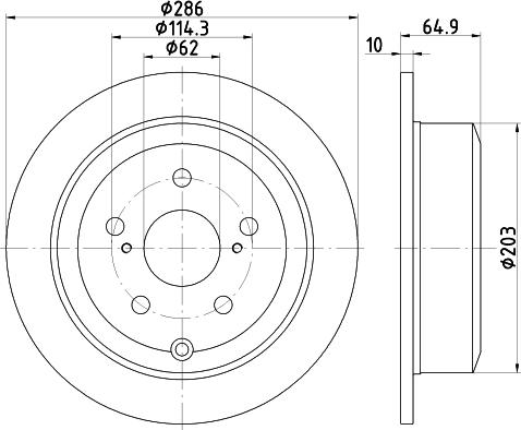 Nisshinbo ND1154K - Тормозной диск autosila-amz.com