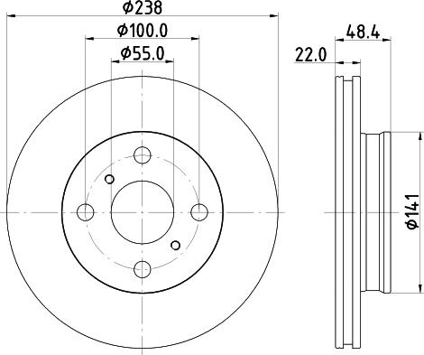 Nisshinbo ND1108 - Тормозной диск autosila-amz.com