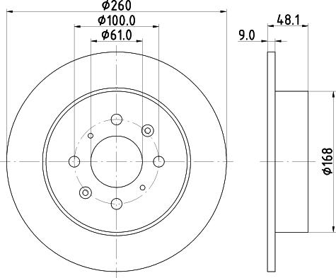 Nisshinbo ND8009K - диск тормозной autosila-amz.com