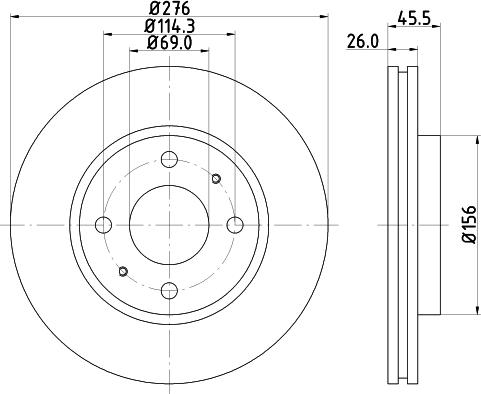 Nisshinbo ND3005K - Тормозной диск autosila-amz.com