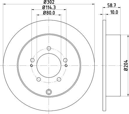 Nisshinbo ND3002K - Тормозной диск autosila-amz.com