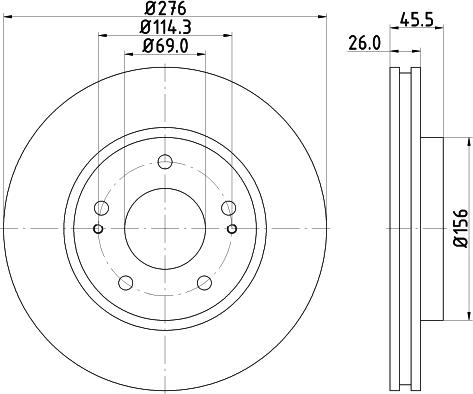 Nisshinbo ND3030K - Тормозной диск autosila-amz.com