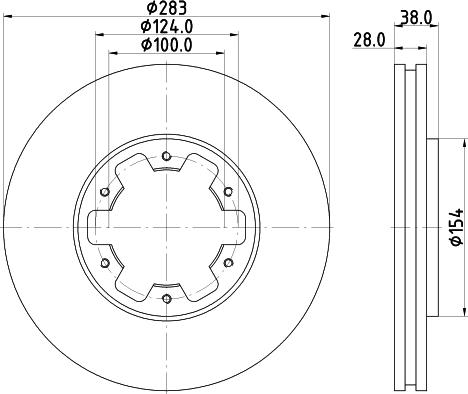 Nisshinbo ND2043K - Тормозной диск autosila-amz.com