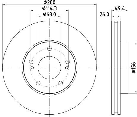 Nisshinbo ND2002K - Тормозной диск autosila-amz.com