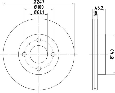 Nisshinbo ND2021K - Тормозной диск autosila-amz.com