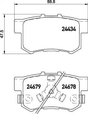 MOPROD MBP1590 - Тормозные колодки, дисковые, комплект autosila-amz.com