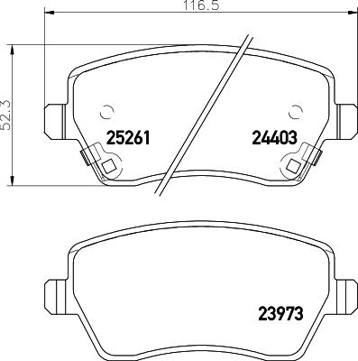 Textar 23973 173 1 5 - Тормозные колодки, дисковые, комплект autosila-amz.com