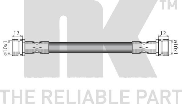 NK 8525121 - Шланг тормозной задний / FORD Focus-I (для барабанных тормозов) 10/98- autosila-amz.com