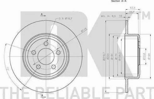 NK 5031904 - Наконечник рулевой тяги, шарнир autosila-amz.com