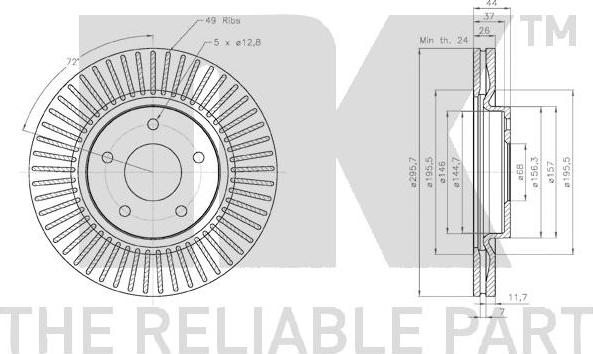 NK 312294 - Тормозной диск autosila-amz.com