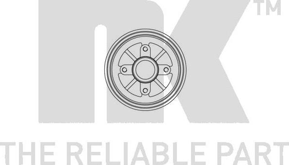 NK 251909 - 251909 Барабан тормозной задний с подшипником в сборе (180x46mm) / CITROEN AX,Saxo,PEUGEOT 106,206 9 autosila-amz.com