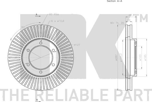 NK 2045155 - Тормозной диск autosila-amz.com