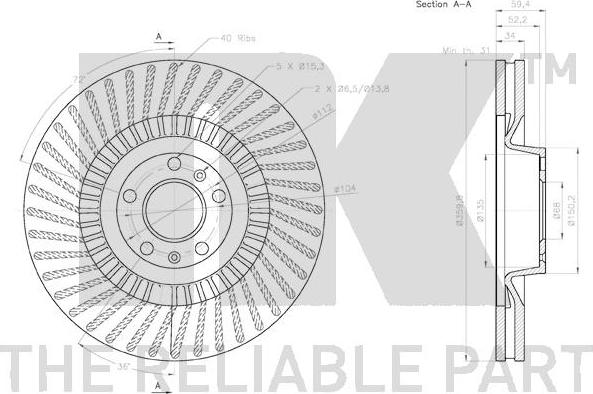 NK 2047125 - Тормозной диск autosila-amz.com