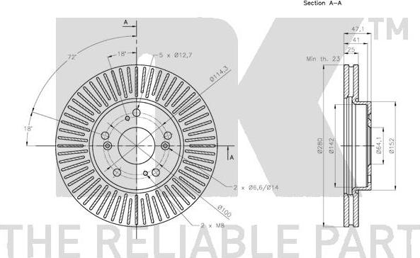 NK 202661 - Тормозной диск autosila-amz.com