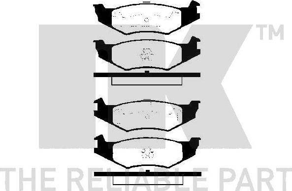 NK 229315 - Тормозные колодки, дисковые, комплект autosila-amz.com