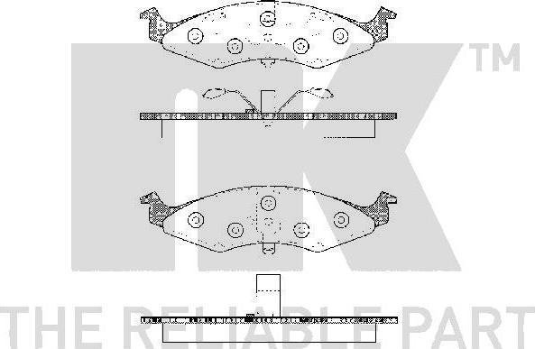 NK 229313 - Тормозные колодки, дисковые, комплект autosila-amz.com