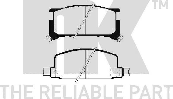 NK 224404 - Тормозные колодки, дисковые, комплект autosila-amz.com