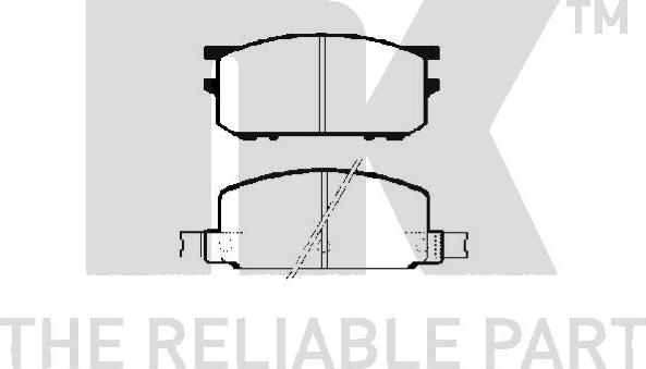 NK 224401 - Тормозные колодки, дисковые, комплект autosila-amz.com