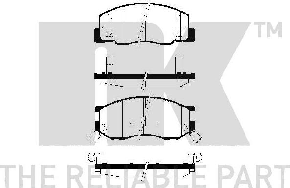 NK 224545 - Тормозные колодки, дисковые, комплект autosila-amz.com