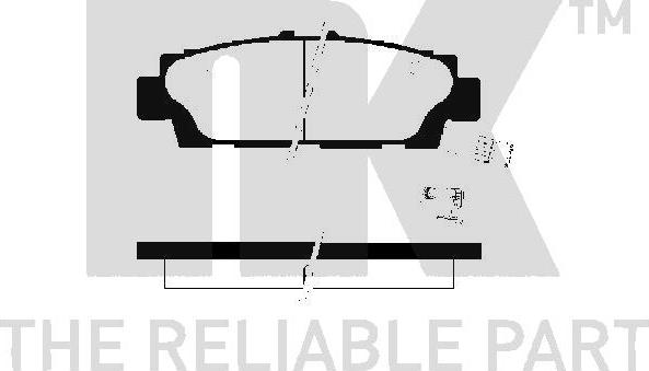 NK 224537 - Тормозные колодки, дисковые, комплект autosila-amz.com