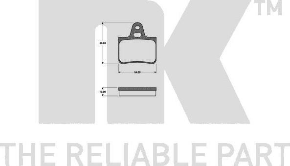 NK 221904 - Тормозные колодки, дисковые, комплект autosila-amz.com