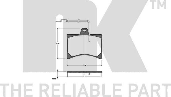 NK 221910 - Тормозные колодки, дисковые, комплект autosila-amz.com