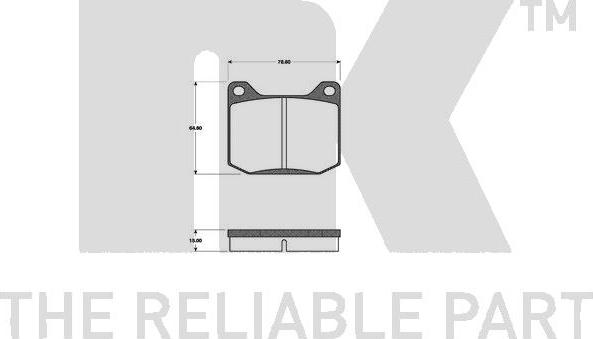 NK 221803 - Тормозные колодки, дисковые, комплект autosila-amz.com