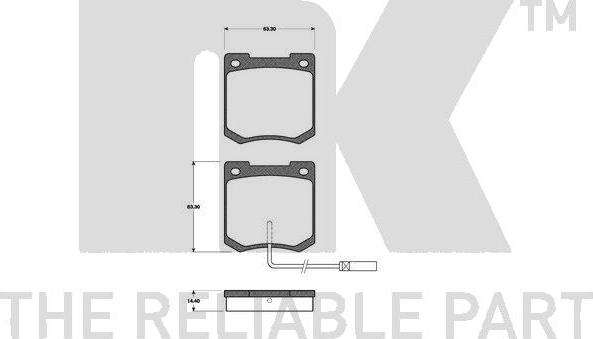 NK 221811 - Тормозные колодки, дисковые, комплект autosila-amz.com