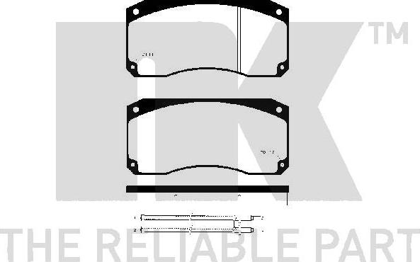 NK 223935 - Тормозные колодки, дисковые, комплект autosila-amz.com