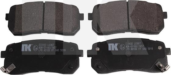 NK 223432 - Тормозные колодки, дисковые, комплект autosila-amz.com