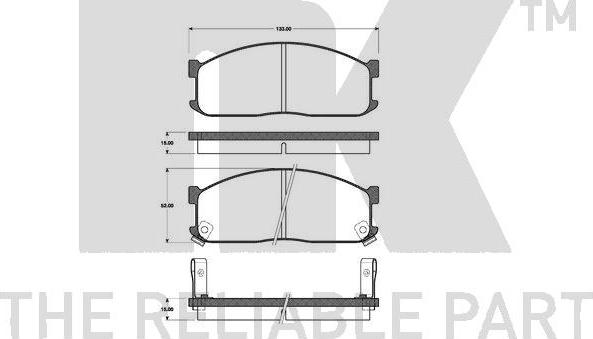 NK 223214 - Тормозные колодки, дисковые, комплект autosila-amz.com